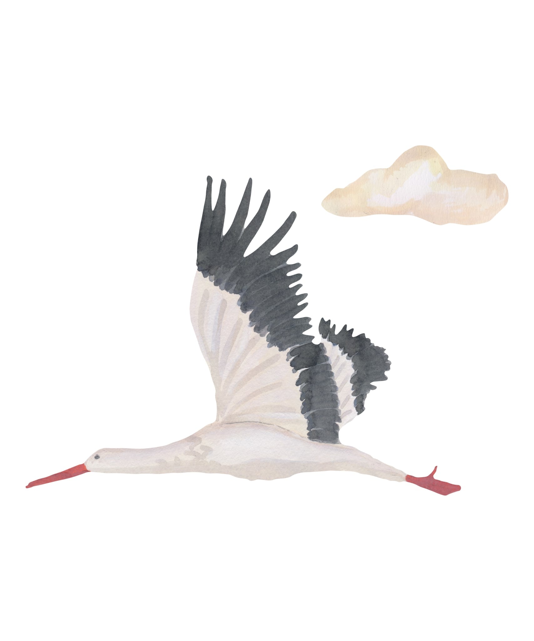 That's Mine - Wallsticker stork lille - Multi