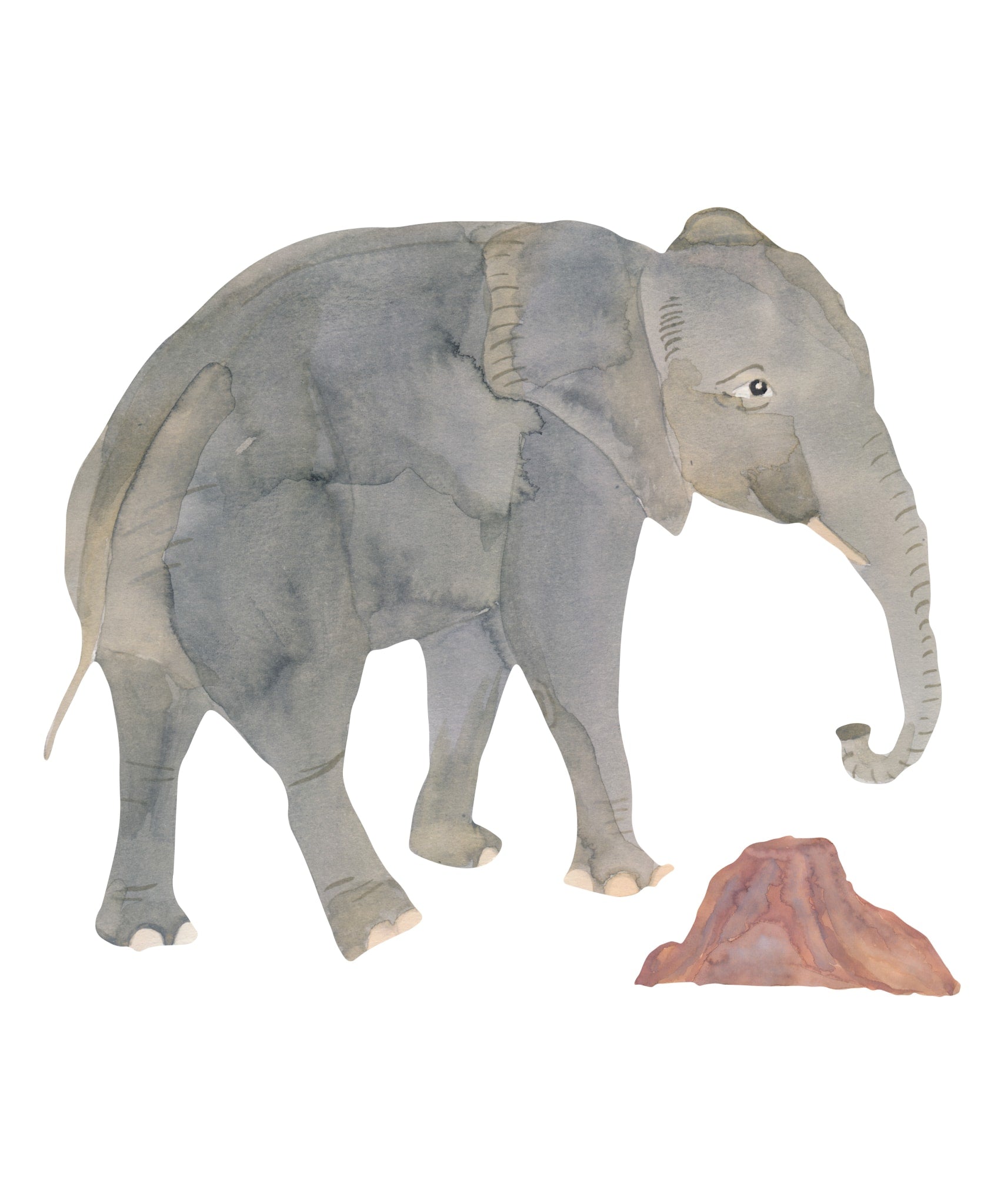 That's Mine - Wallsticker elefant - Grey