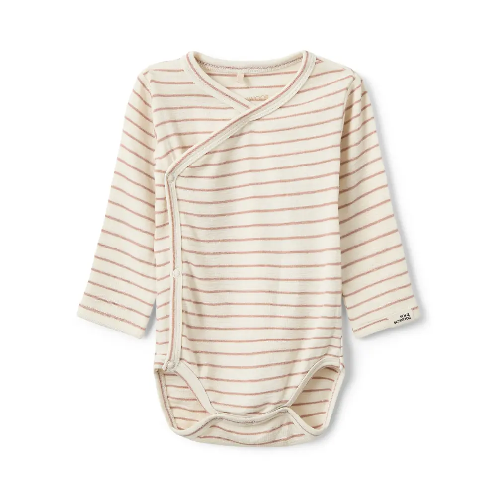 Kaya Langærmet Body - Rose stripe - 44