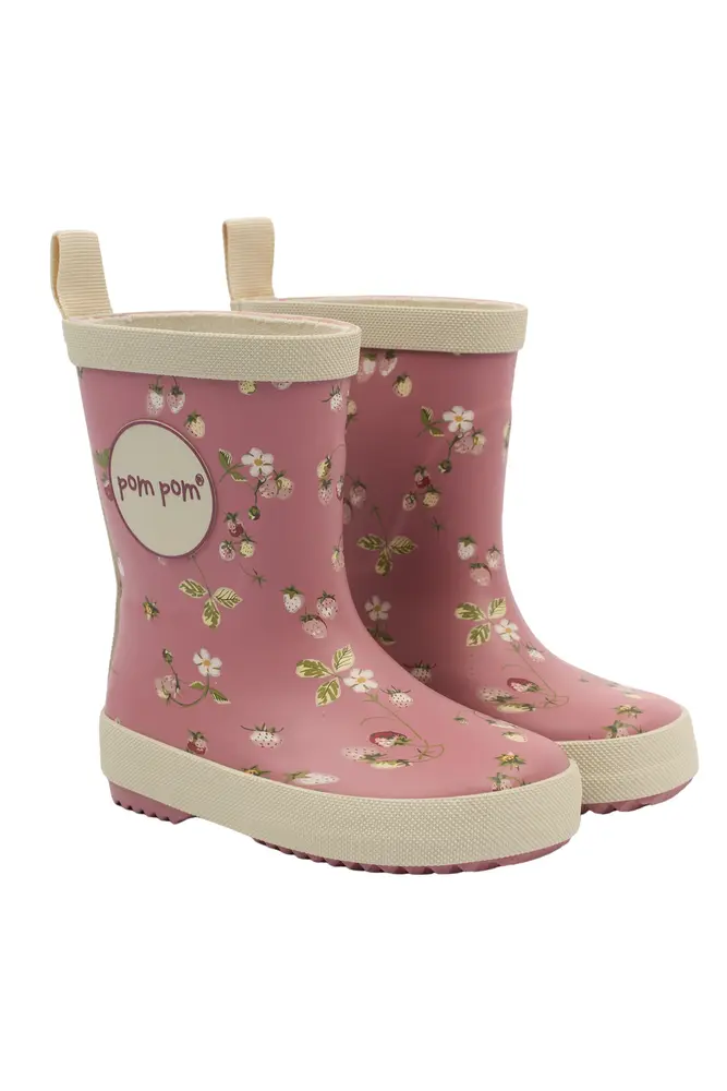 Bliss Gummistøvle m. Print - Dusty Rose Strawberry AOP - 25