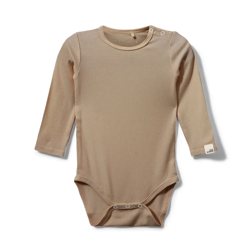 Dicte Langærmet Body - Dark Sand - 86