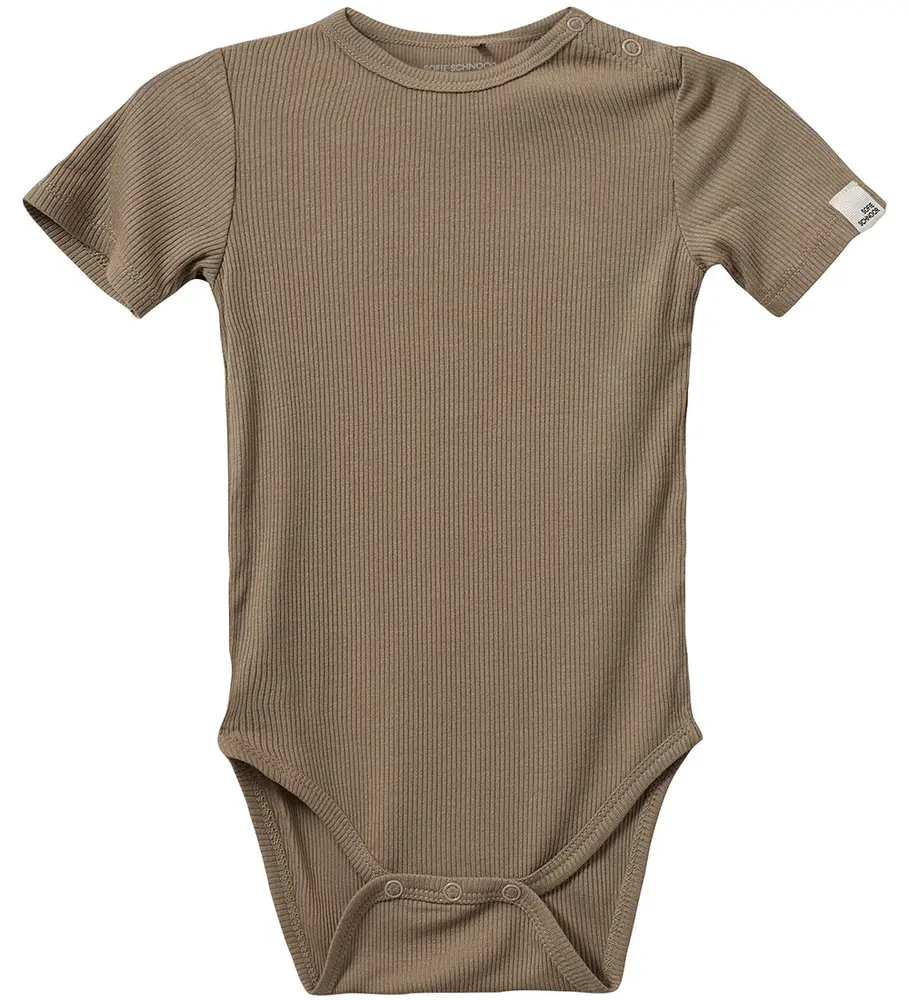 Dicte Kortærmet Body - Dark Sand - 68