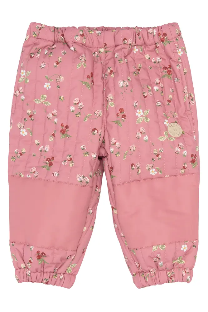 Ever Termo Bukser - Dusty Rose Strawberry AOP - 74 CM