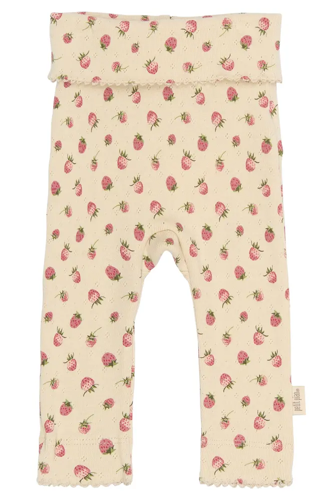 Dea High Waist Leggings - Fog Strawberry AOP - 44 CM