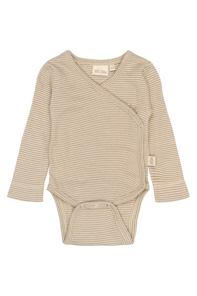Dian Langærmet Warp Body - Pure Cashmere/Dark Off White - 74 CM