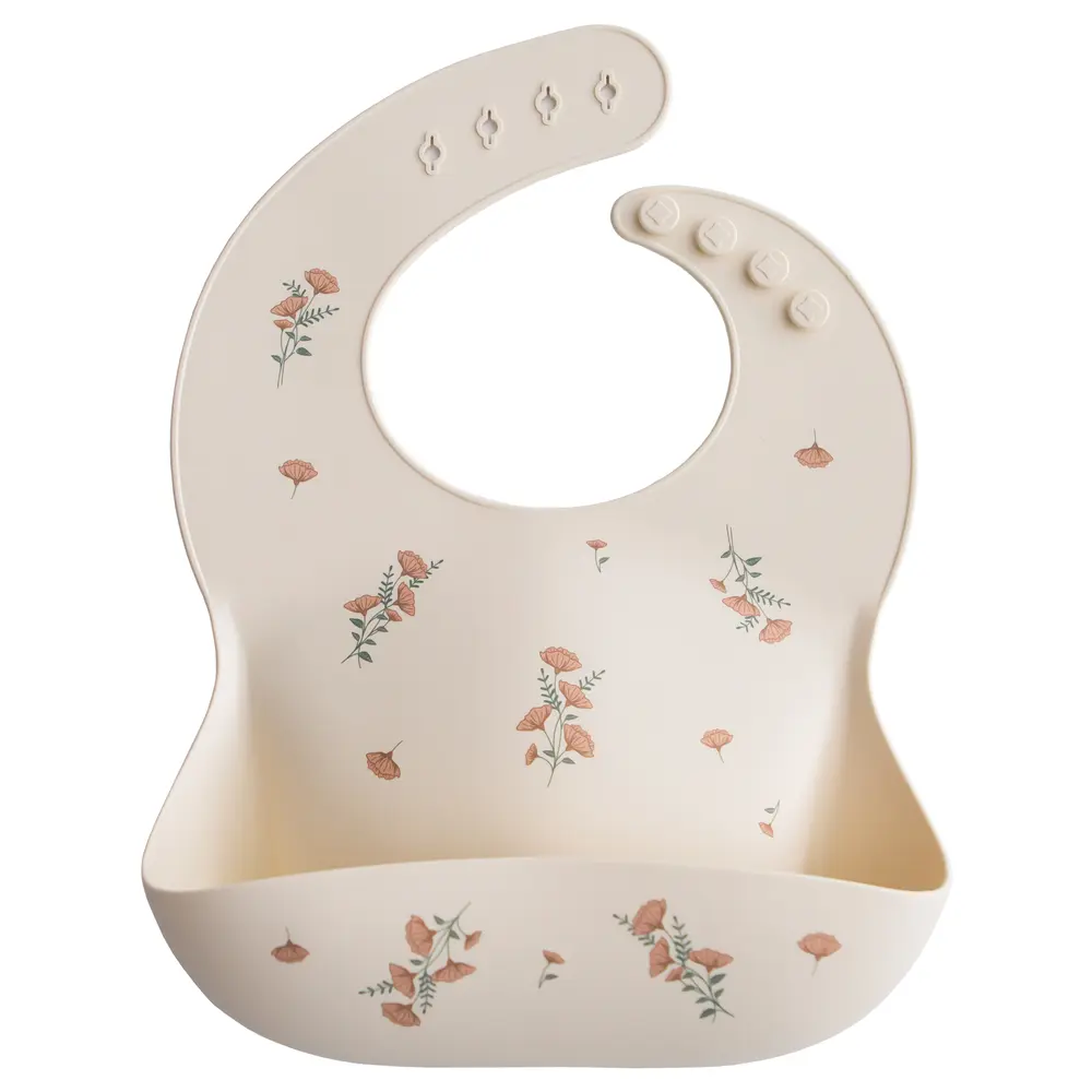 Silicone hagesmæk Pink Flowers