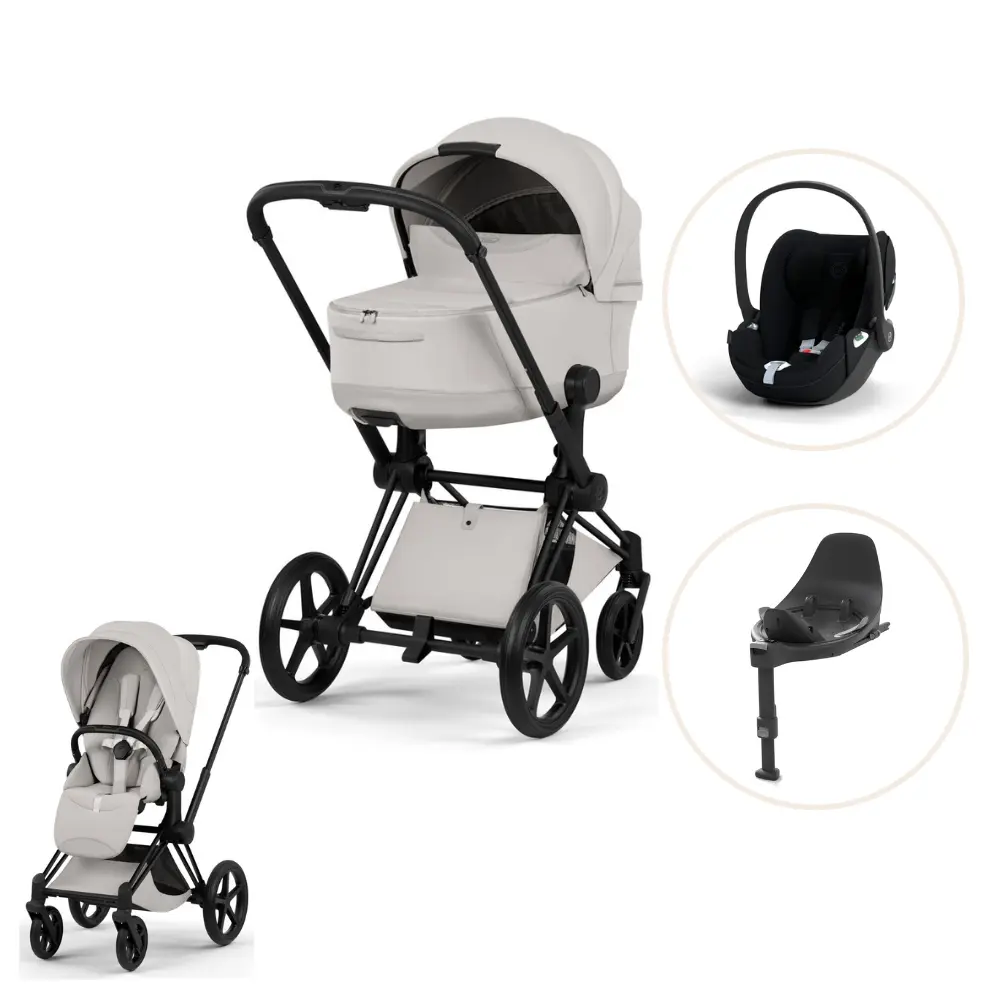 Cybex Priam Style Kombivogn inkl. Cloud T Plus og Base T - City Grey/Matt Black