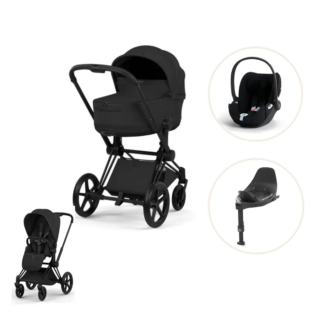 Cybex Priam Style Kombivogn inkl. Cloud T Plus og Base T - Sepia Black/Matt Black