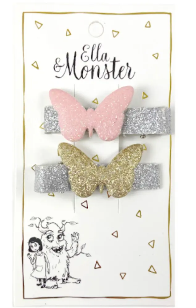 Hårclips Glitter Butterfly