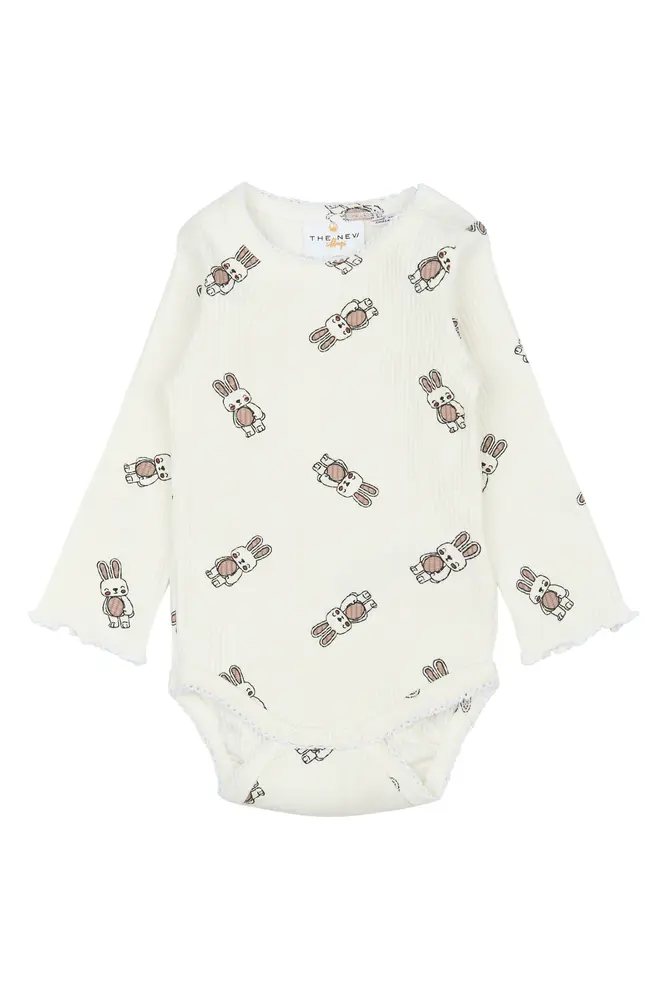 Pippa Rib Body langærmet - Cloud dans - 68