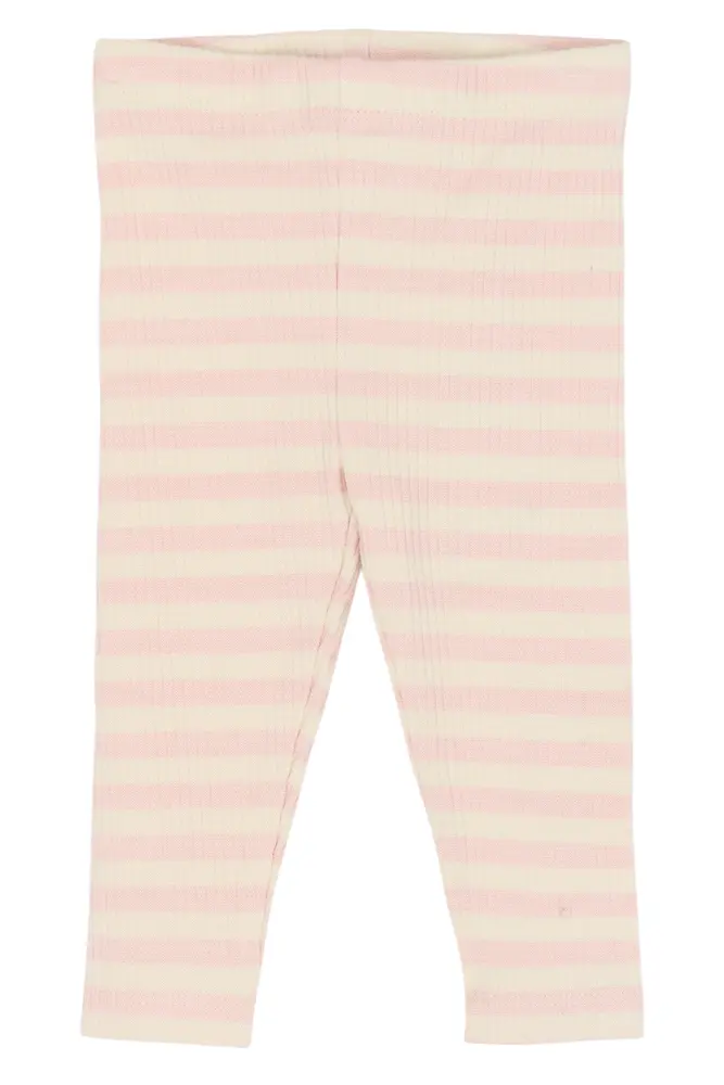 Fro Rib Leggings - Peach Whip Striped - 80
