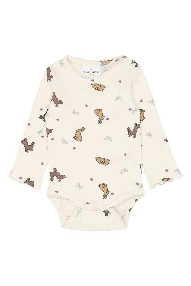 The New Siblings Venna Langærmet Rib Body - Gardenia - 74