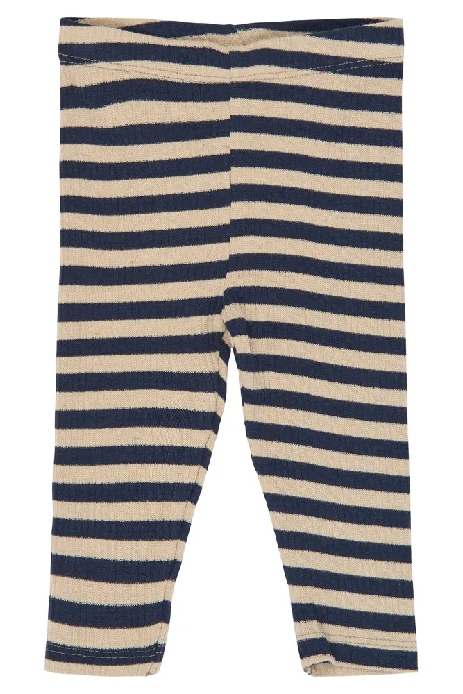 The New Siblings Fro Rib Leggings - Navy Blazer Striped - 92