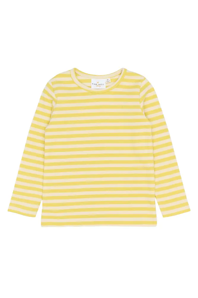 Fro Rib Bluse - Dusky Citron Striped - 98