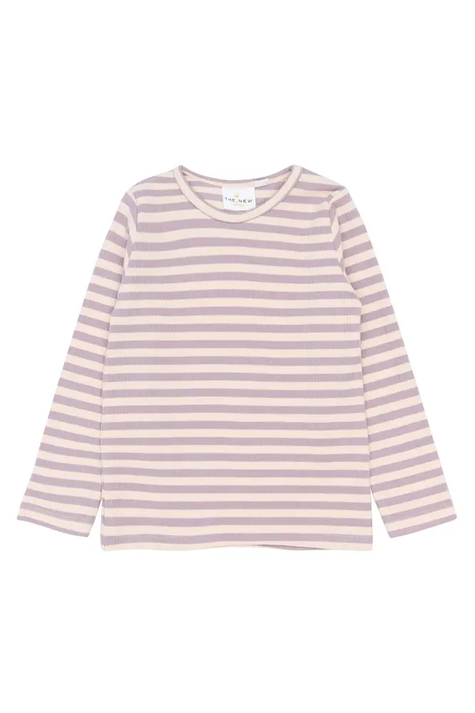 Fro Rib Bluse - Sea Fog Striped - 110