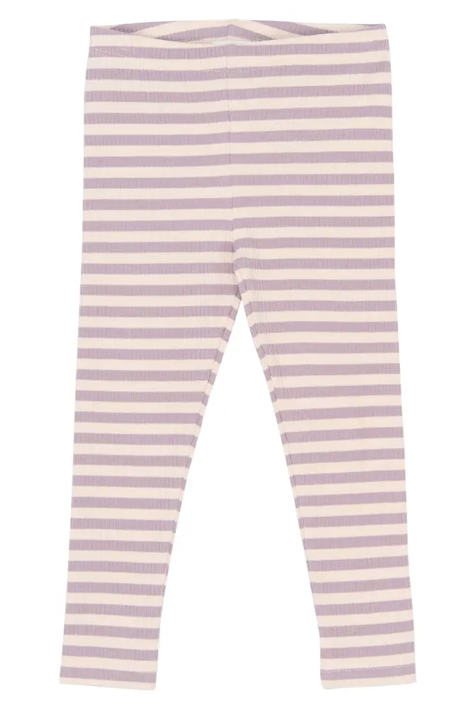 Fro Rib Leggings - Sea Fog Striped - 110