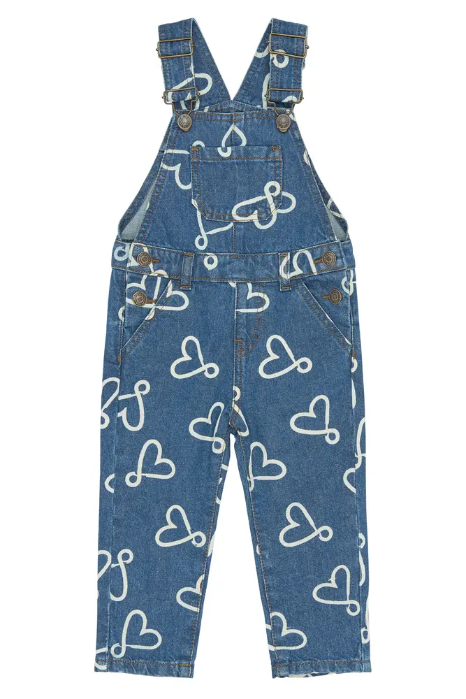Shea Denim Buksedragt - Medium Blue Denim AOP - 86