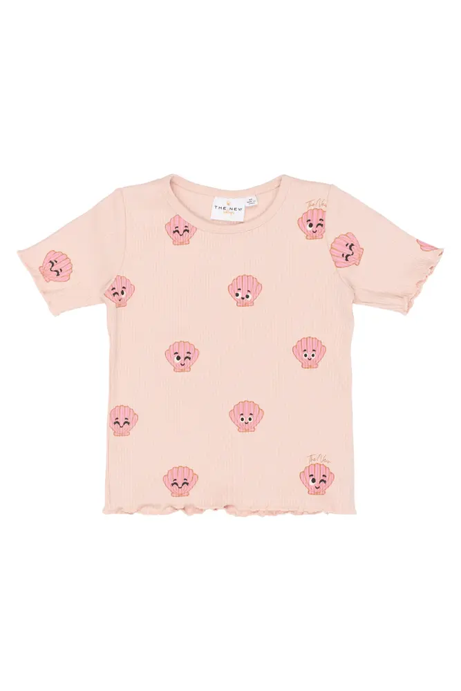 Tinker Rib T-Shirt - Peach Whip AOP - 98