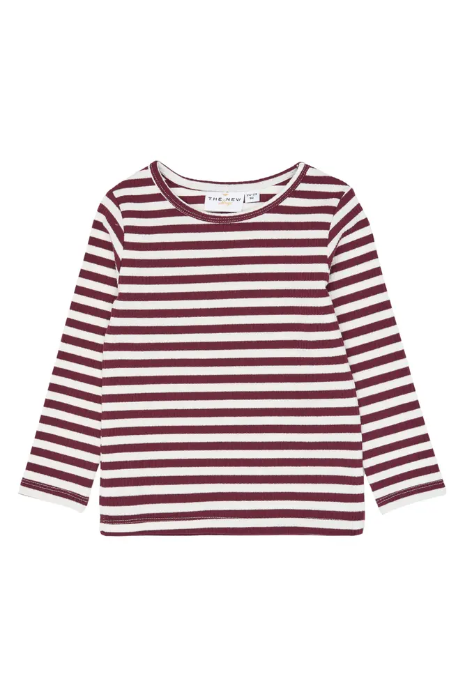 The New Siblings Fro Rib Bluse - Gardenia Striped - 92