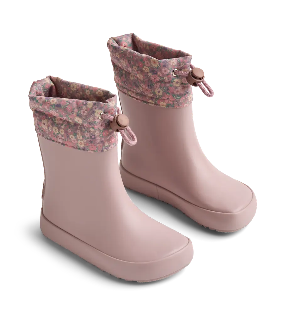 Zerro Barefoot Termo Gummistøvle - Powder flower meadow - 24