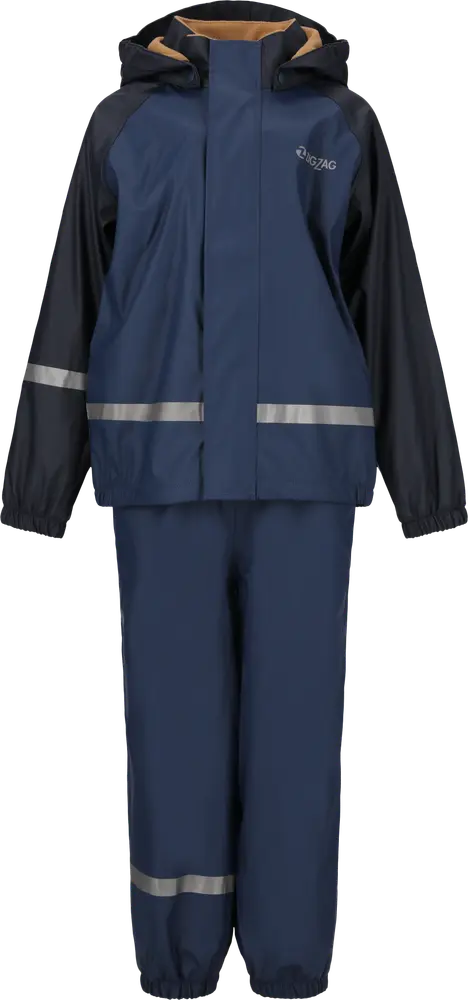 Augus Regnsæt m. Fleece - Dark Denim - 110