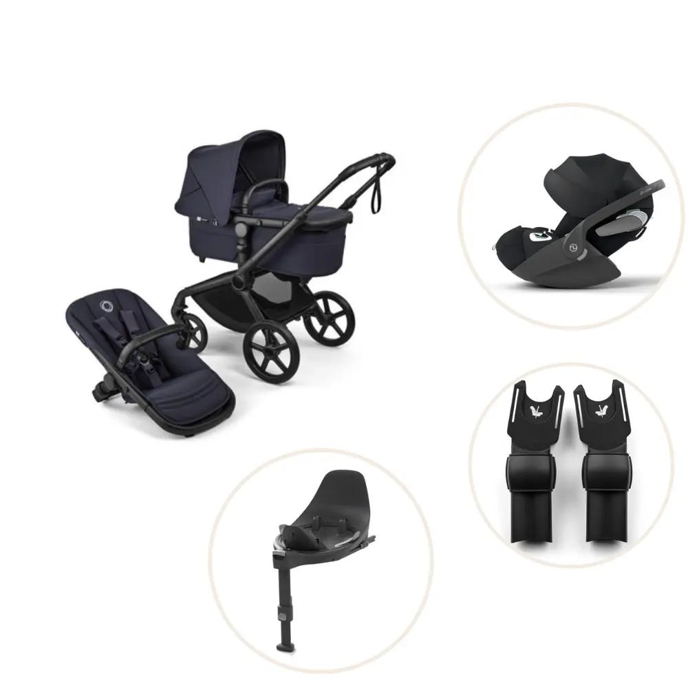 Bugaboo Fox 5 Renew Kombivogn Inkl. Cloud T Plus Autostol, Base Og Adapter - Deep Indigo/Black