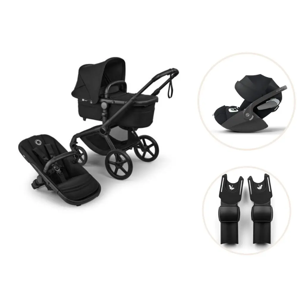 Bugaboo Fox 5 Renew Kombivogn Inkl. Cloud T Autostol Og Adapter - Heritage Black/Black