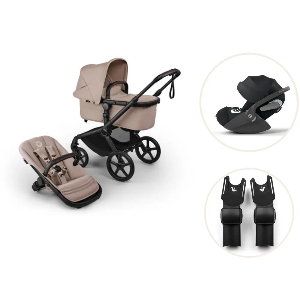 Bugaboo Fox 5 Renew Kombivogn Inkl. Cloud T Autostol Og Adapter - Desert Taupe Melange/Black