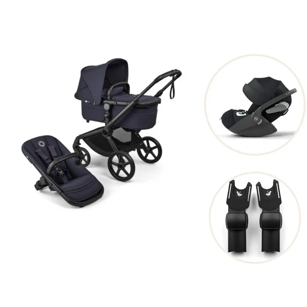 Bugaboo Fox 5 Renew Kombivogn Inkl. Cloud T Autostol Og Adapter - Deep Indigo/Black