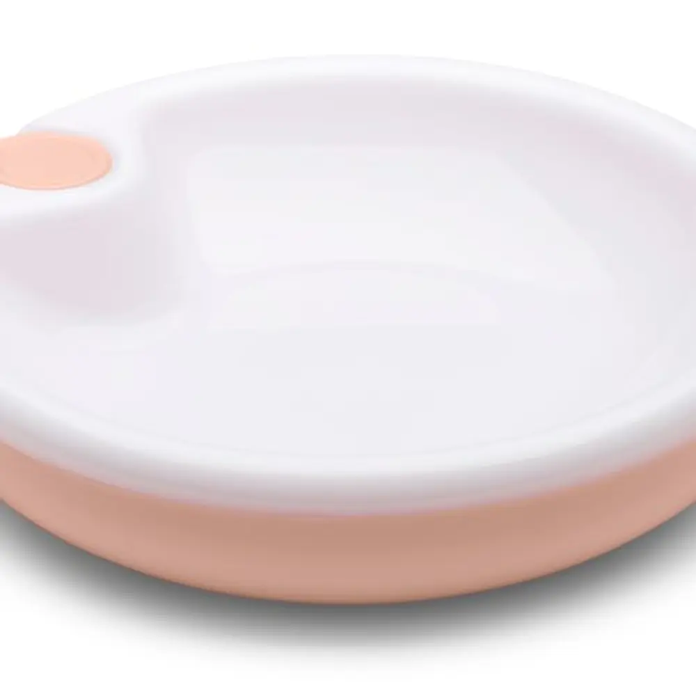 Nuvita Termotallerken Med Vandbeholder  -  Pink