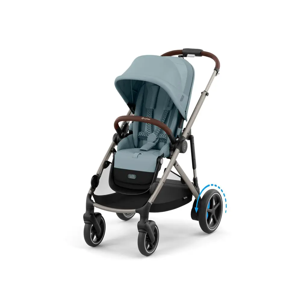 Cybex E-Gazelle S Klapvogn - Stormy Blue/Light Blue