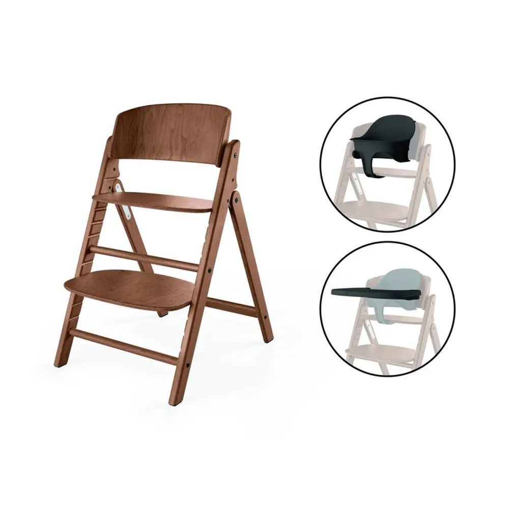 Cybex Click & Fold 3in1 Højstol - Dark Natural