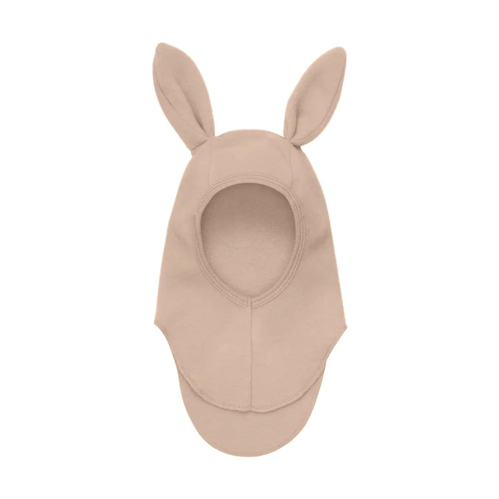 Elefanthue m. Ører Uld Fleece - Mahogany Rose - 4-6 ÅR