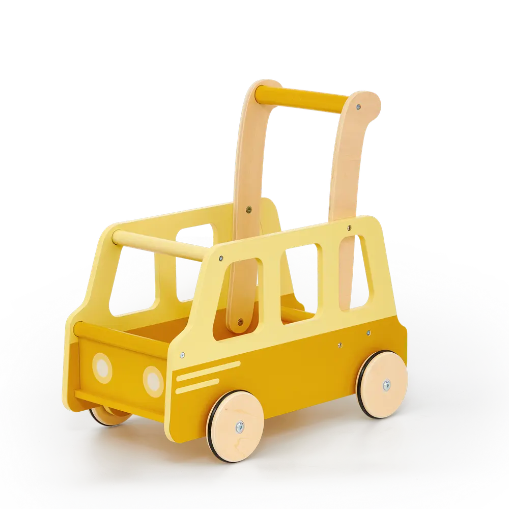Skolebus skubbevogn gul
