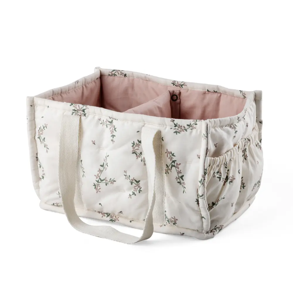 Sebra Pusleopbevaringskurv Med Hanke - Powder Blossom