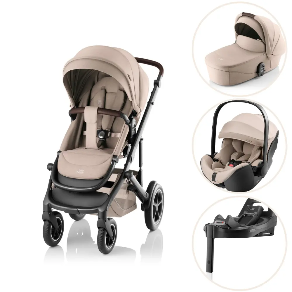 Britax Römer Smile 5Z Style inkl. liggedel, Baby-Safe Pro Autostol og Vario Base 5Z - Teak
