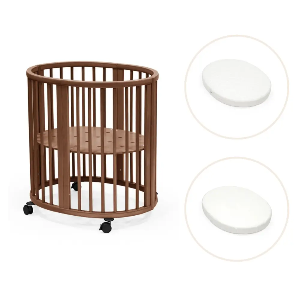 Stokke Sleepi Mini V3 Seng Med Madras Og Lagen - Warm Brown
