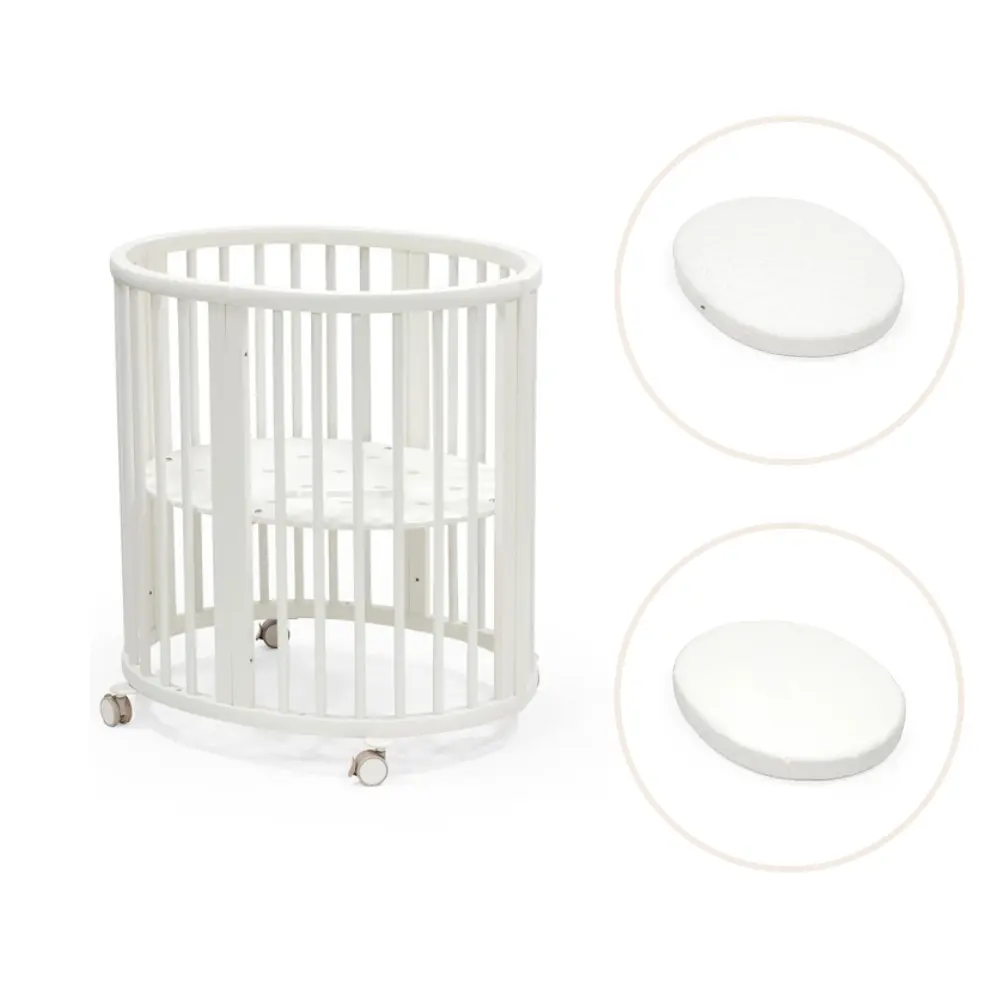 Stokke Sleepi Mini V3 Seng Med Madras Og Lagen - Hvid