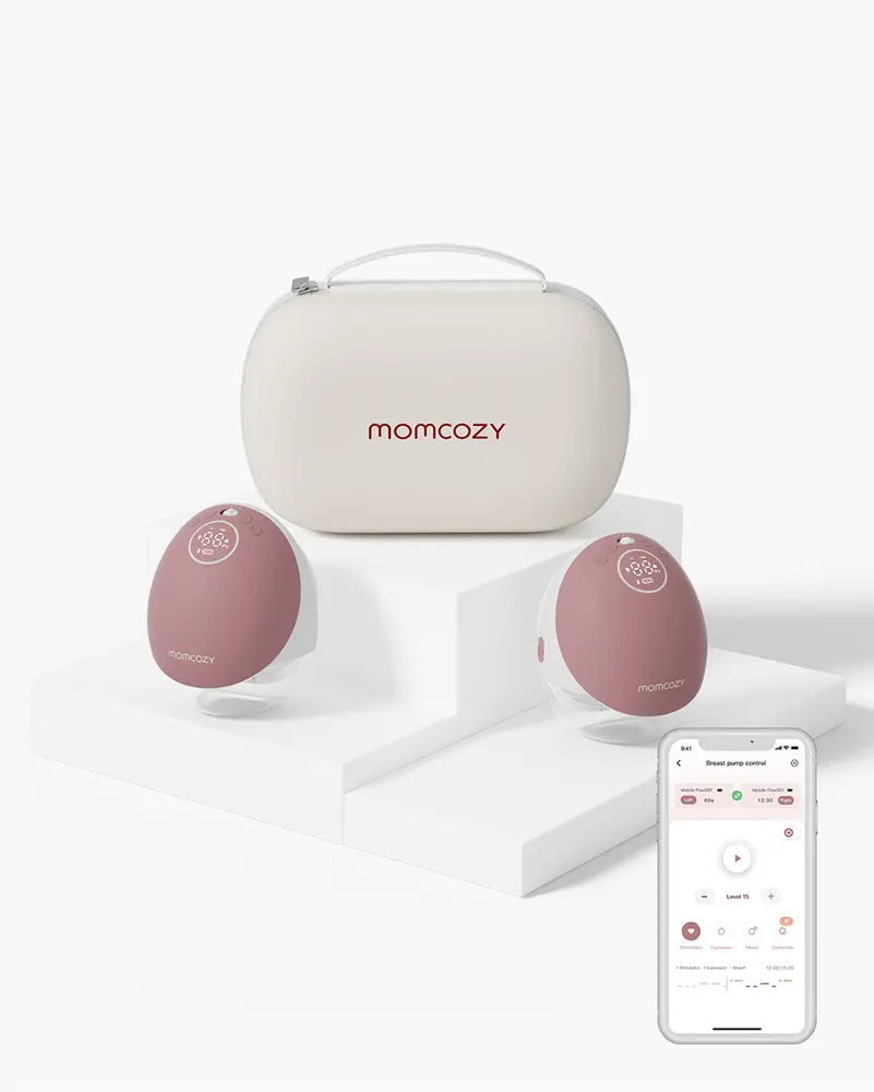 Momcozy M9 Bærbar Dobbelt Brystpumpe - Red