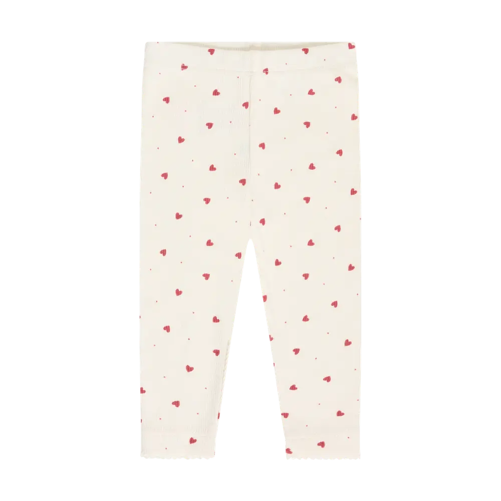 Minymo Rib Leggings - Eggnog - 62