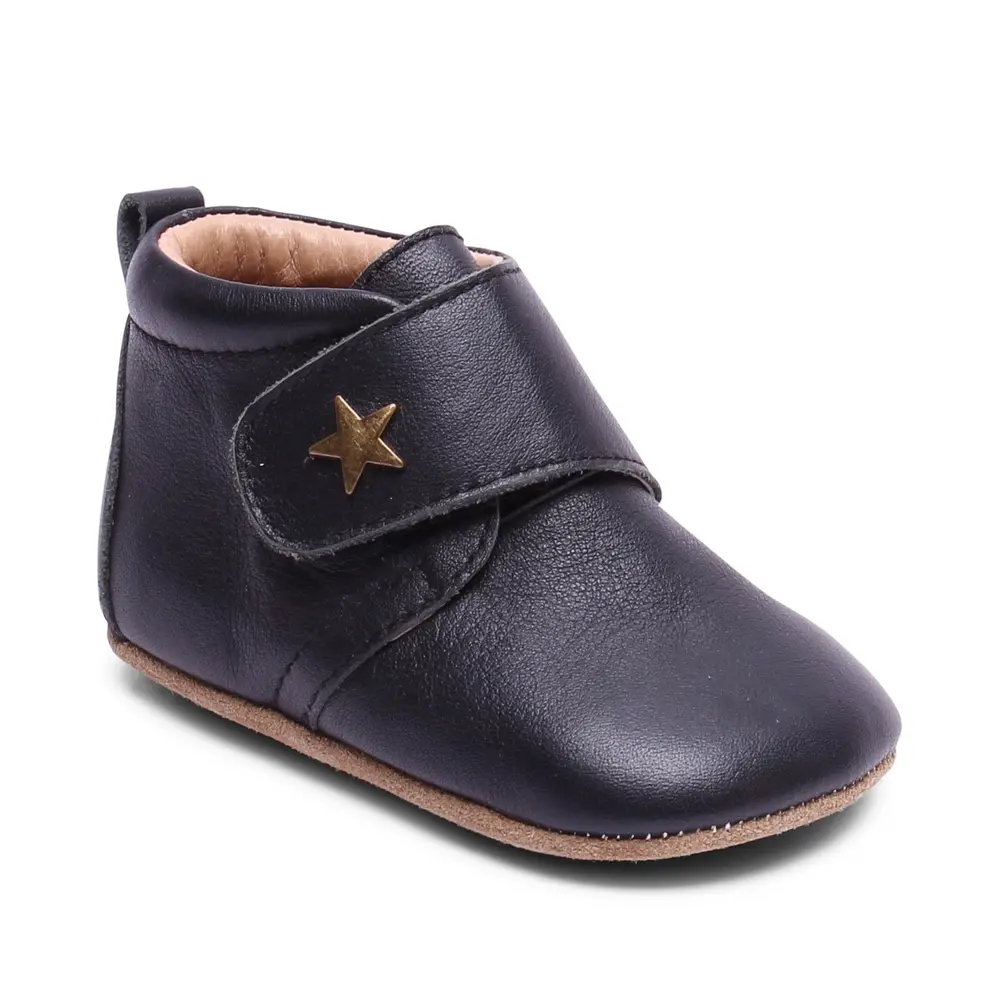 Hjemmesko, Velcro Star - 50 Black - 18