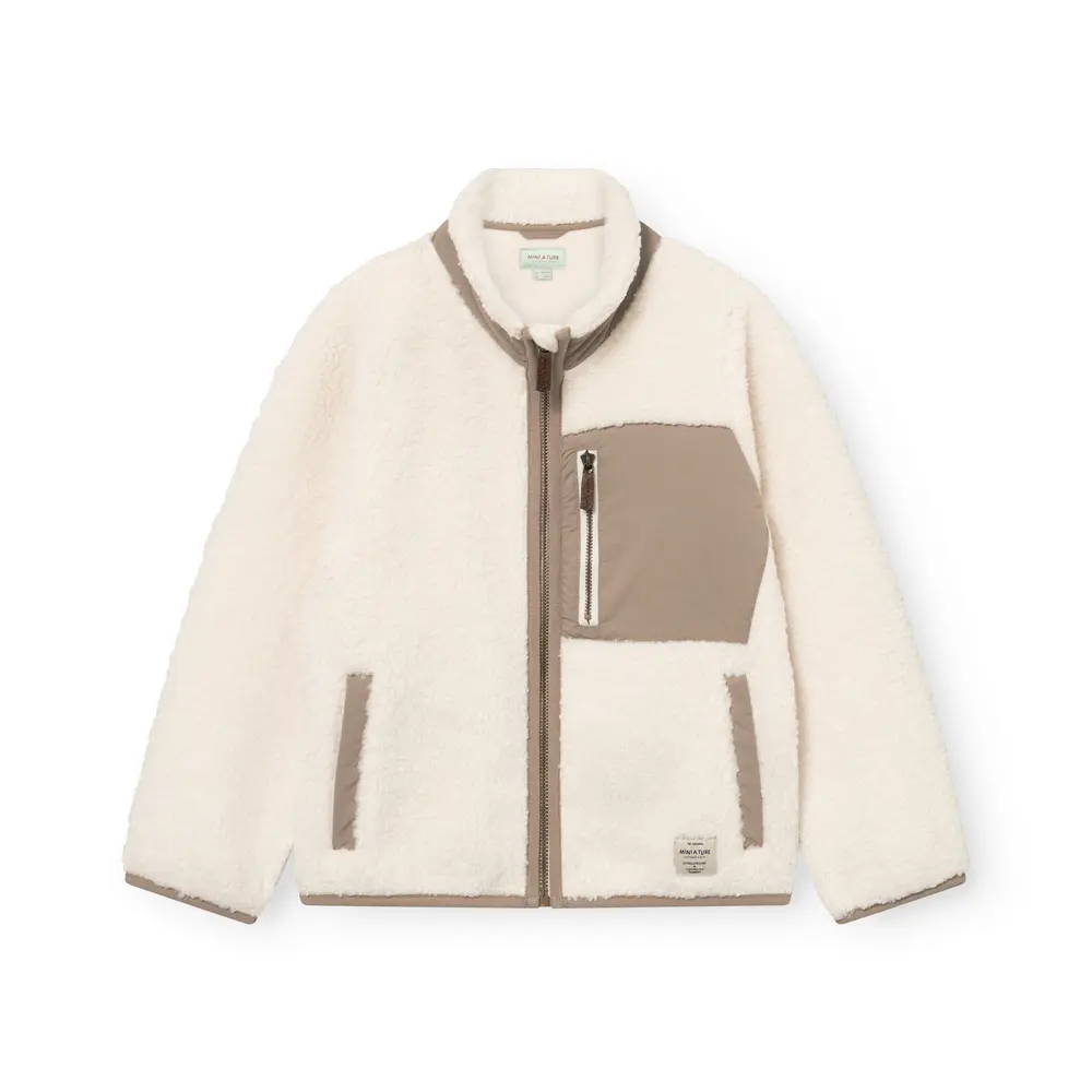 Mini A Ture Matalinur Teddyfleece Jakke - Angora Cream - 2 ÅR/92