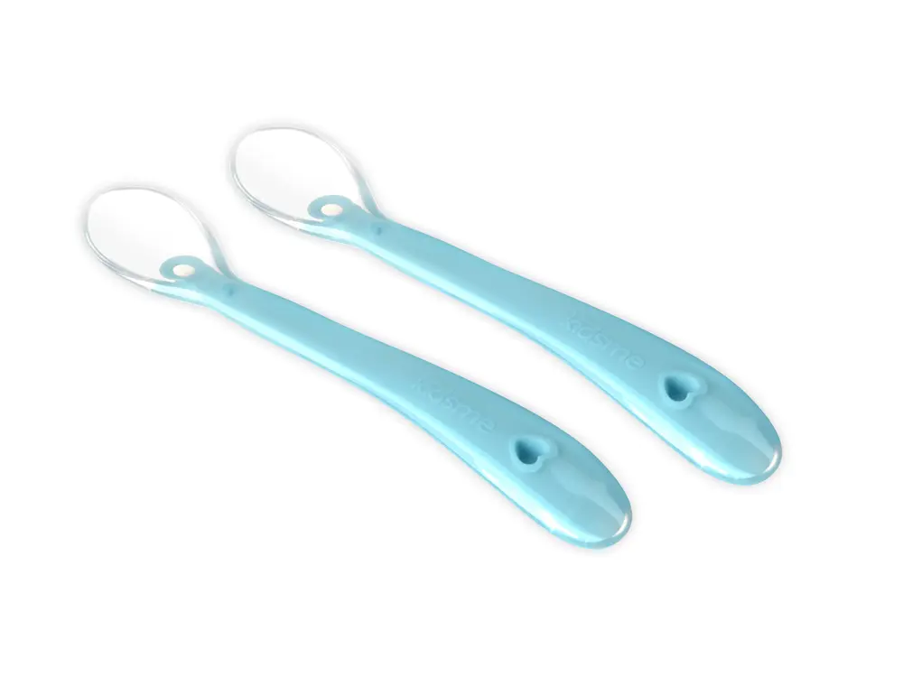 Kidsme Silicone Spoon 2-pak - Aqua Marine