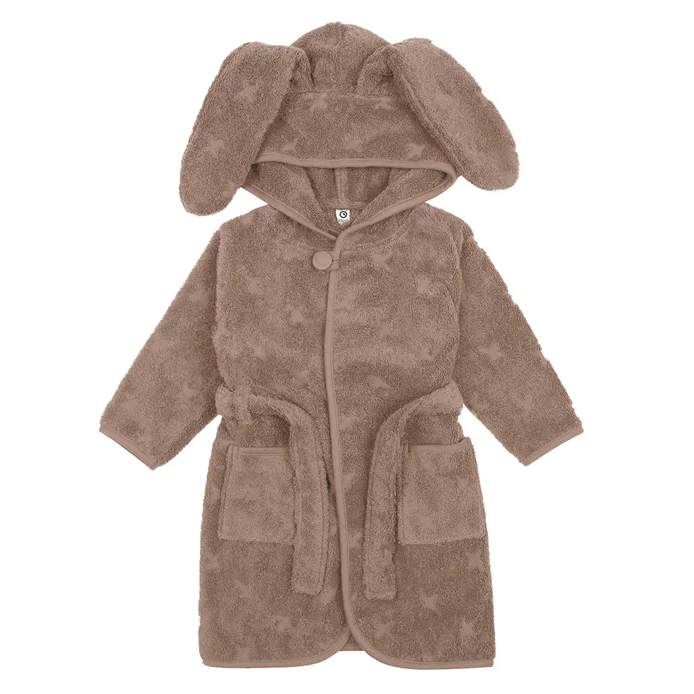 Badekåbe med ører, 104/110 - Walnut