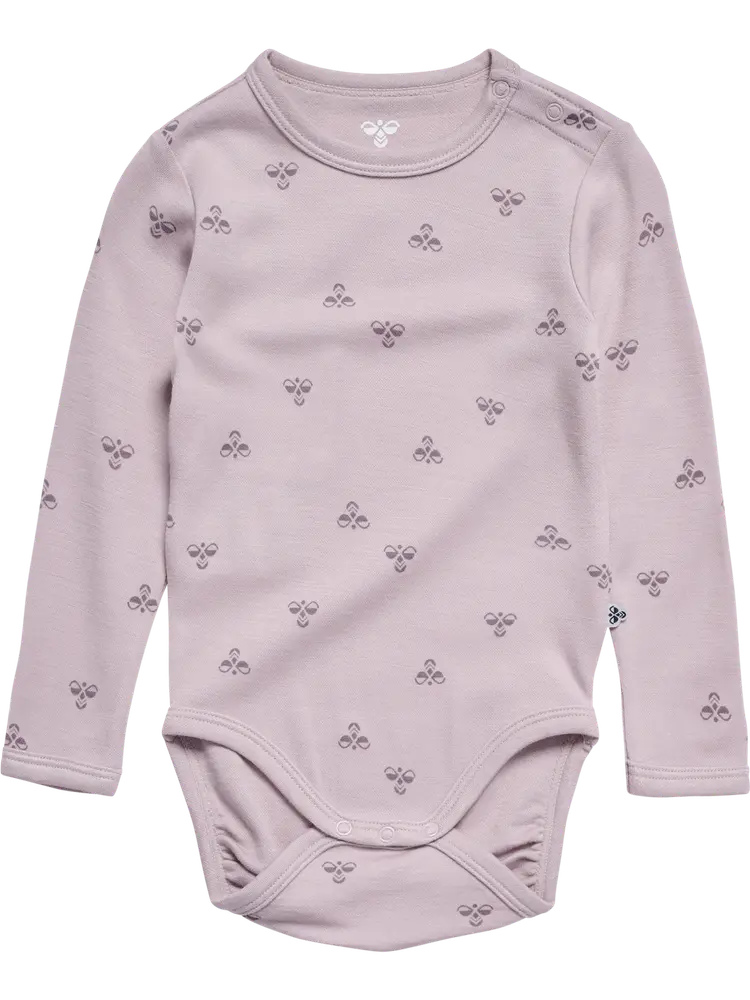 Uld Langærmet Body - Cloud Gray - 80