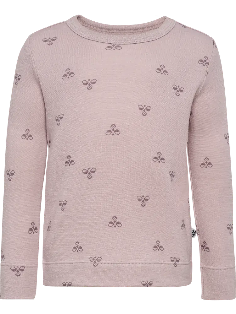 Uld Langærmet T-Shirt - Cloud Gray - 92