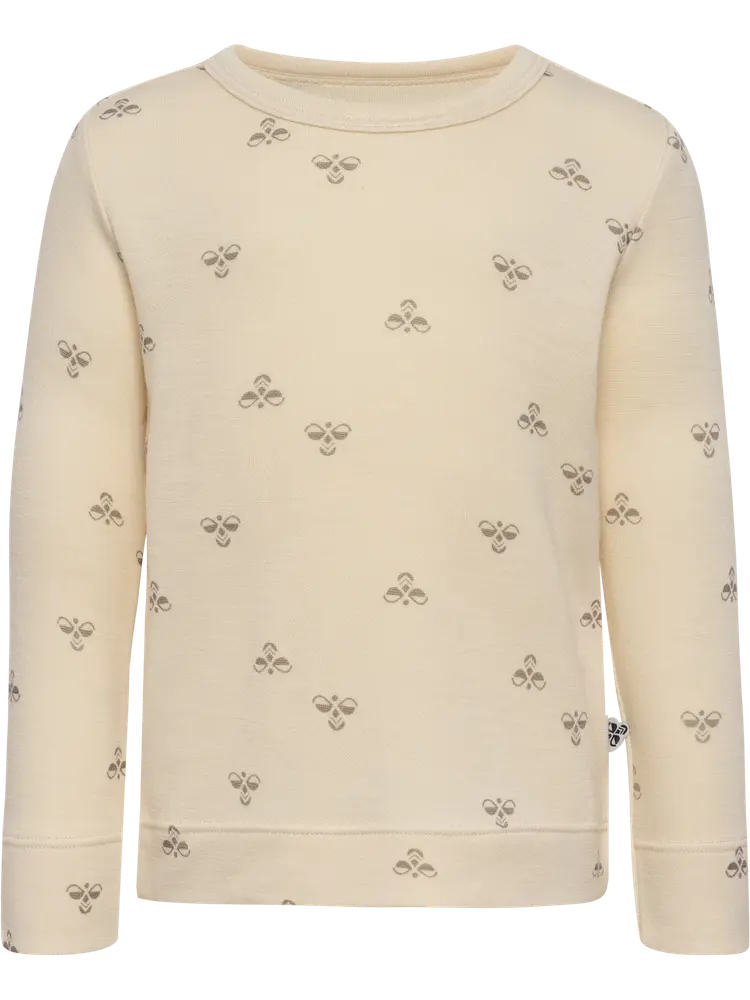 Uld Langærmet T-Shirt - Whitecap Gray - 92