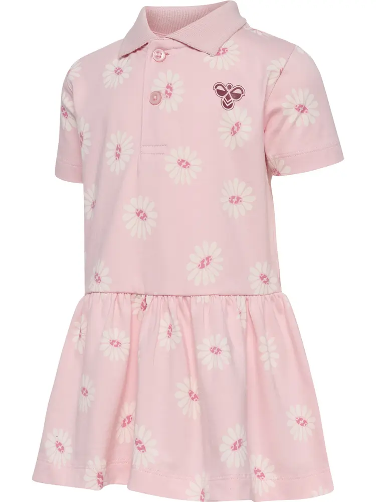 Reg Blomster Polo Kjole - Pale lilac - 104