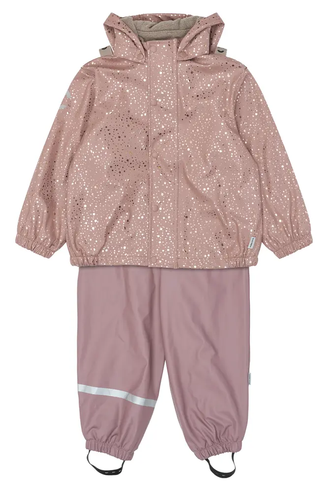 Mikk-Line Regnsæt m. Fleece - Foil Dot  - 104