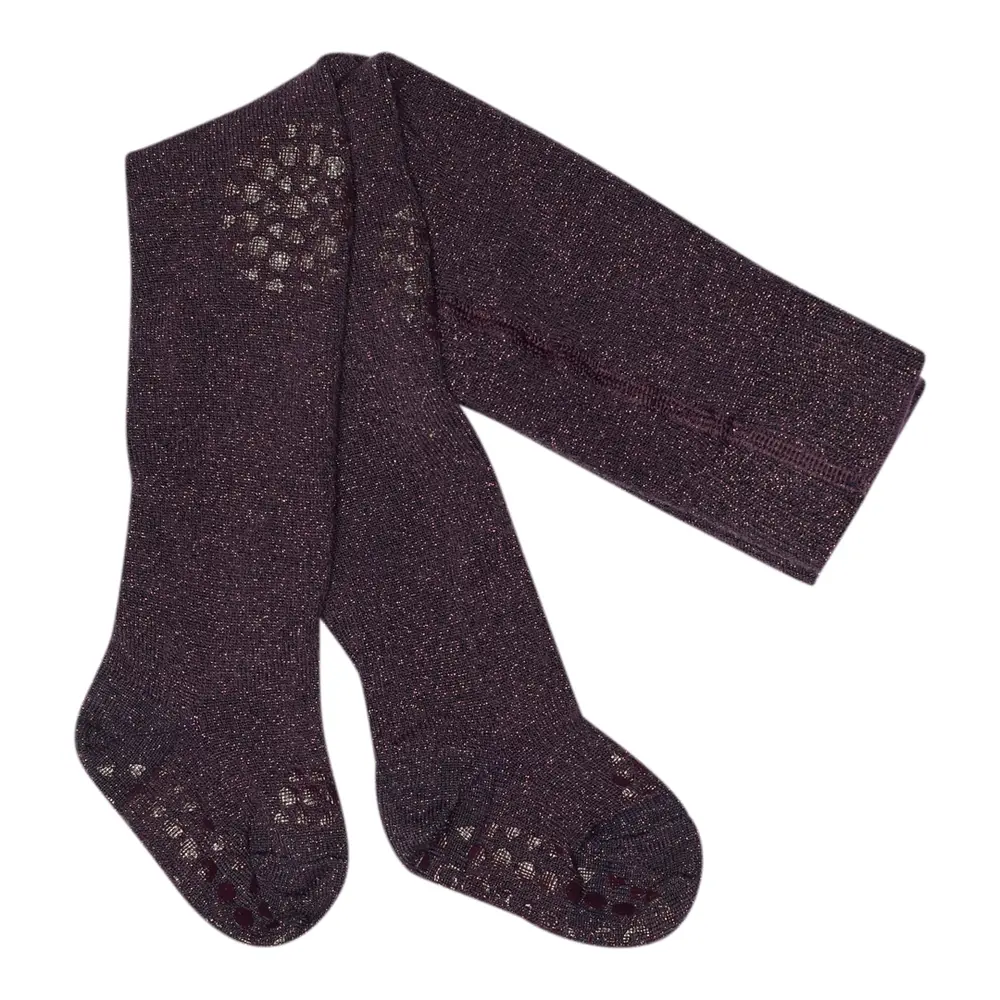Kravle Strømpebukser Bamboo - Dark Purple - 12-18 MDR.